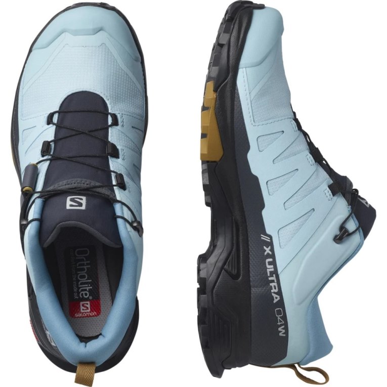 Light Blue / Black Salomon X Ultra 4 GTX Women's Hiking Shoes | PH 08597K